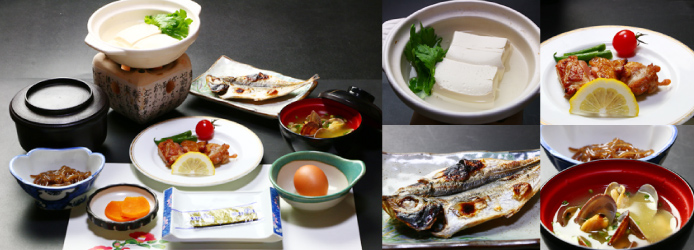 島宿ならではの朝食