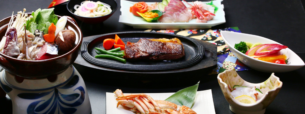 新鮮な食材をふんだんに使った会席料理