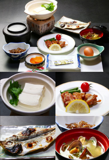 島宿ならではの朝食